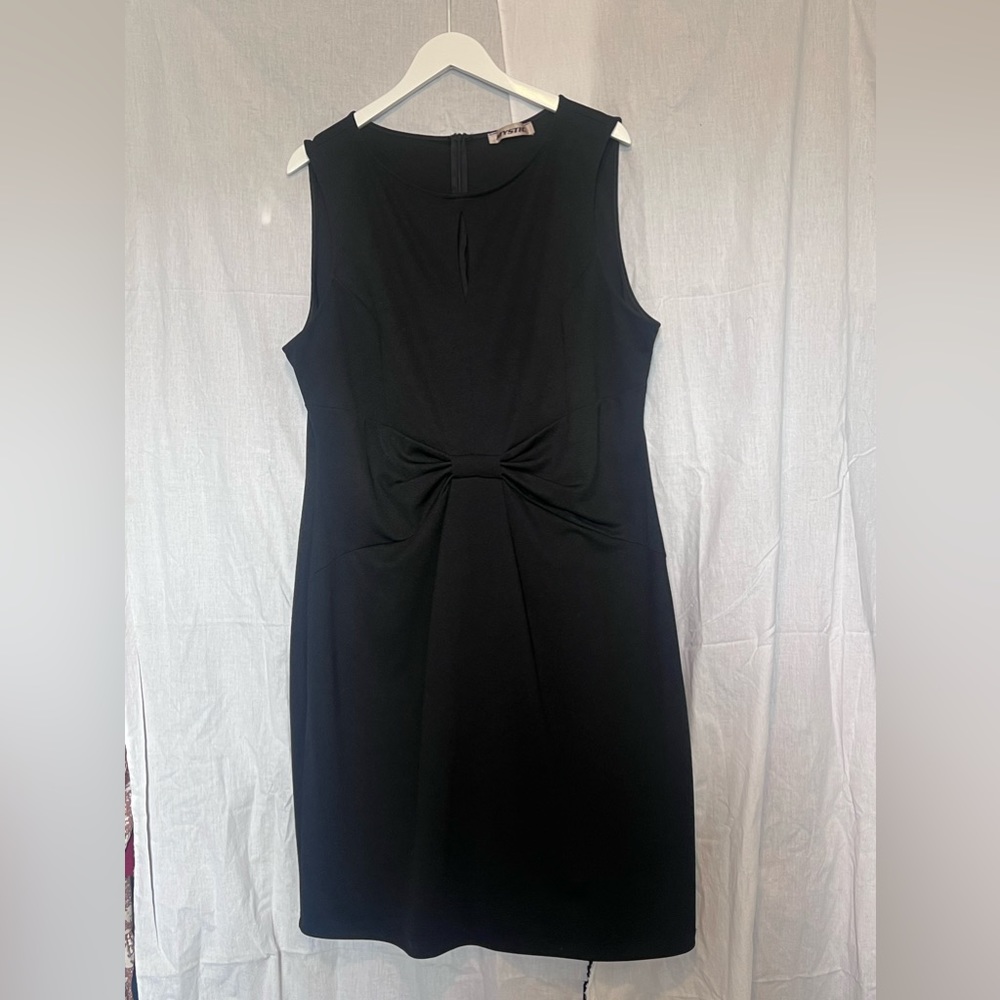 Mystic Black stretch ruched waist detail cocktail dress